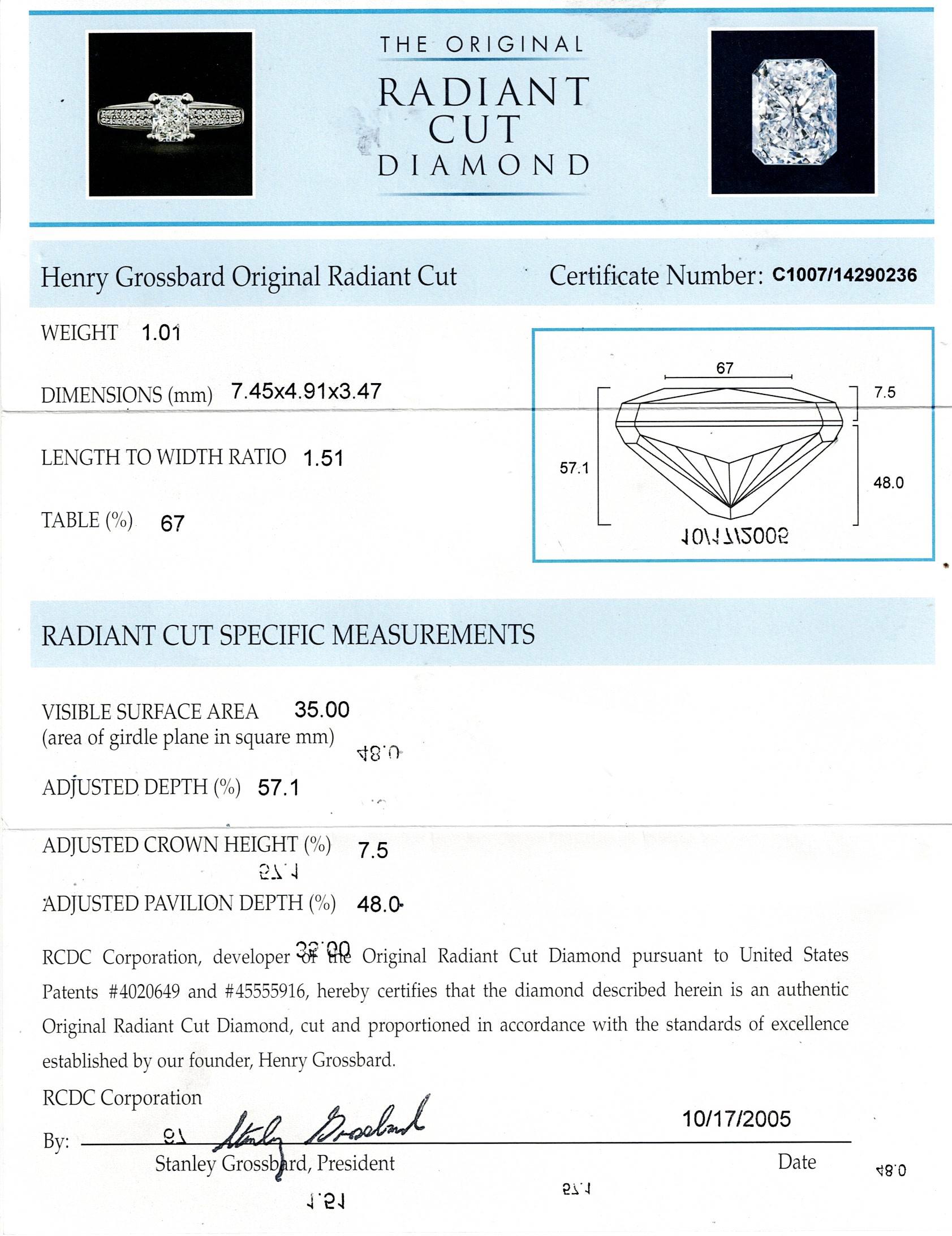 Women's or Men's Platinum Three Diamond Ring, 1.92ctw For Sale