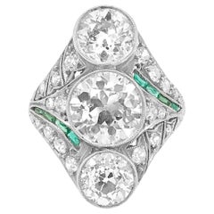Platin Platinring mit drei Diamanten