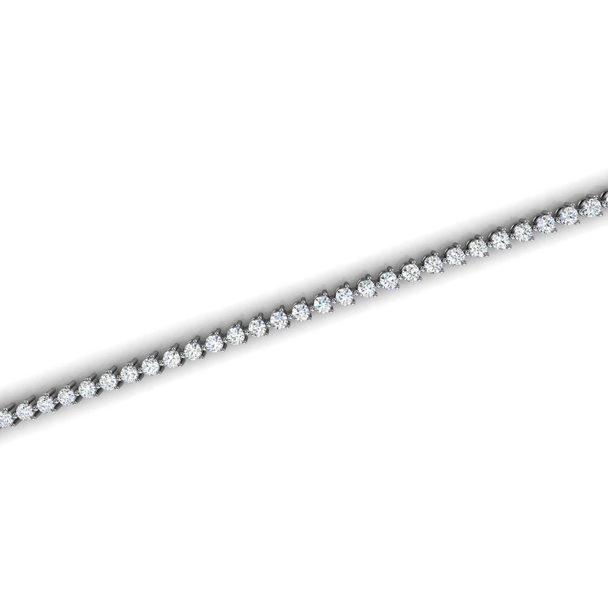 three prong tennis bracelet