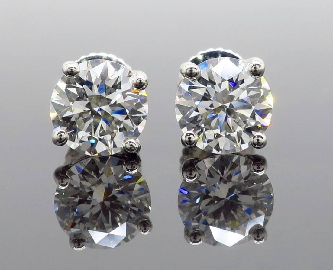 Platinum Tiffany & Co. Diamond Stud Earrings 1