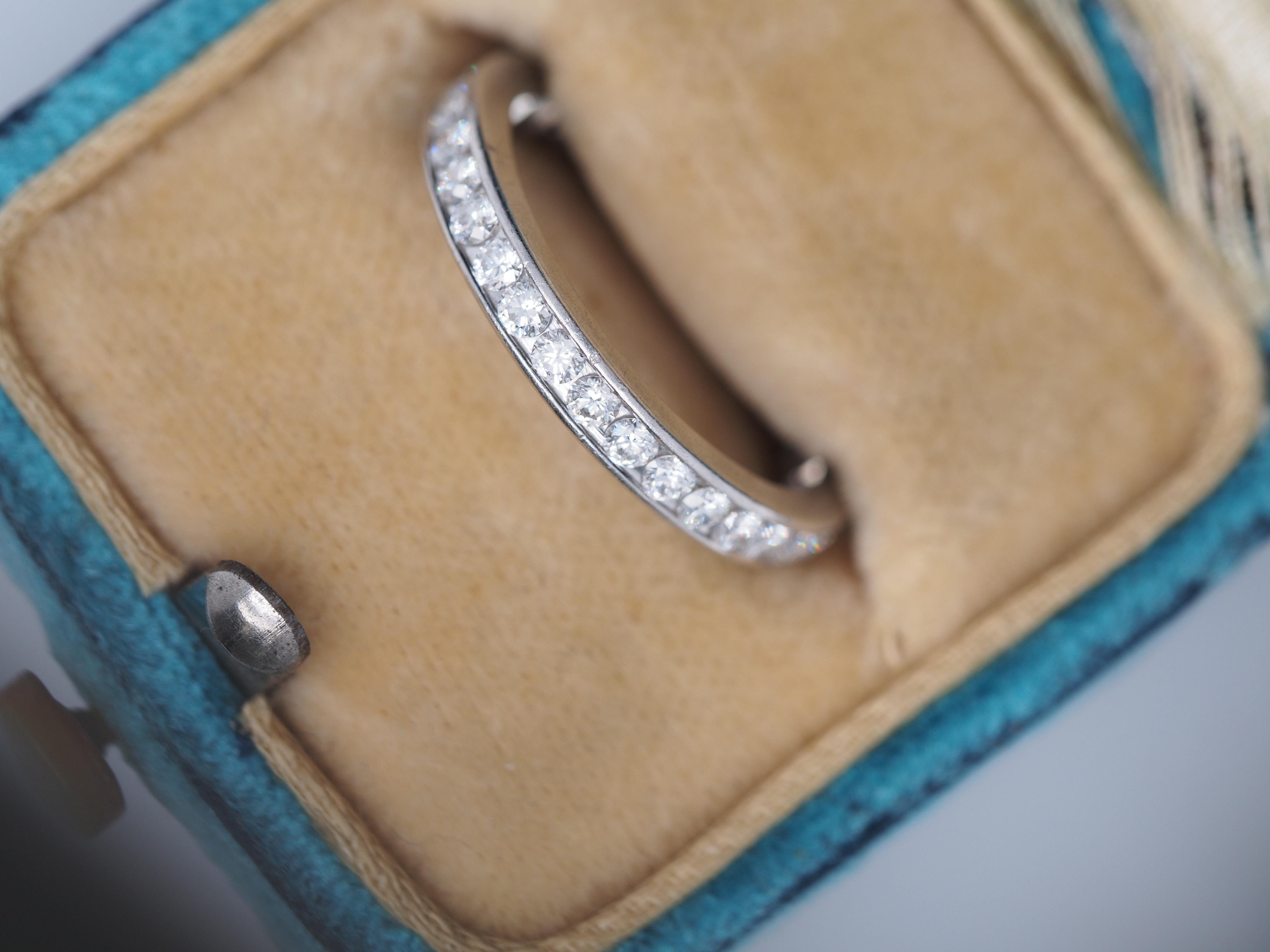 Platinum Tiffany and Co Diamond Eternity Band For Sale 1