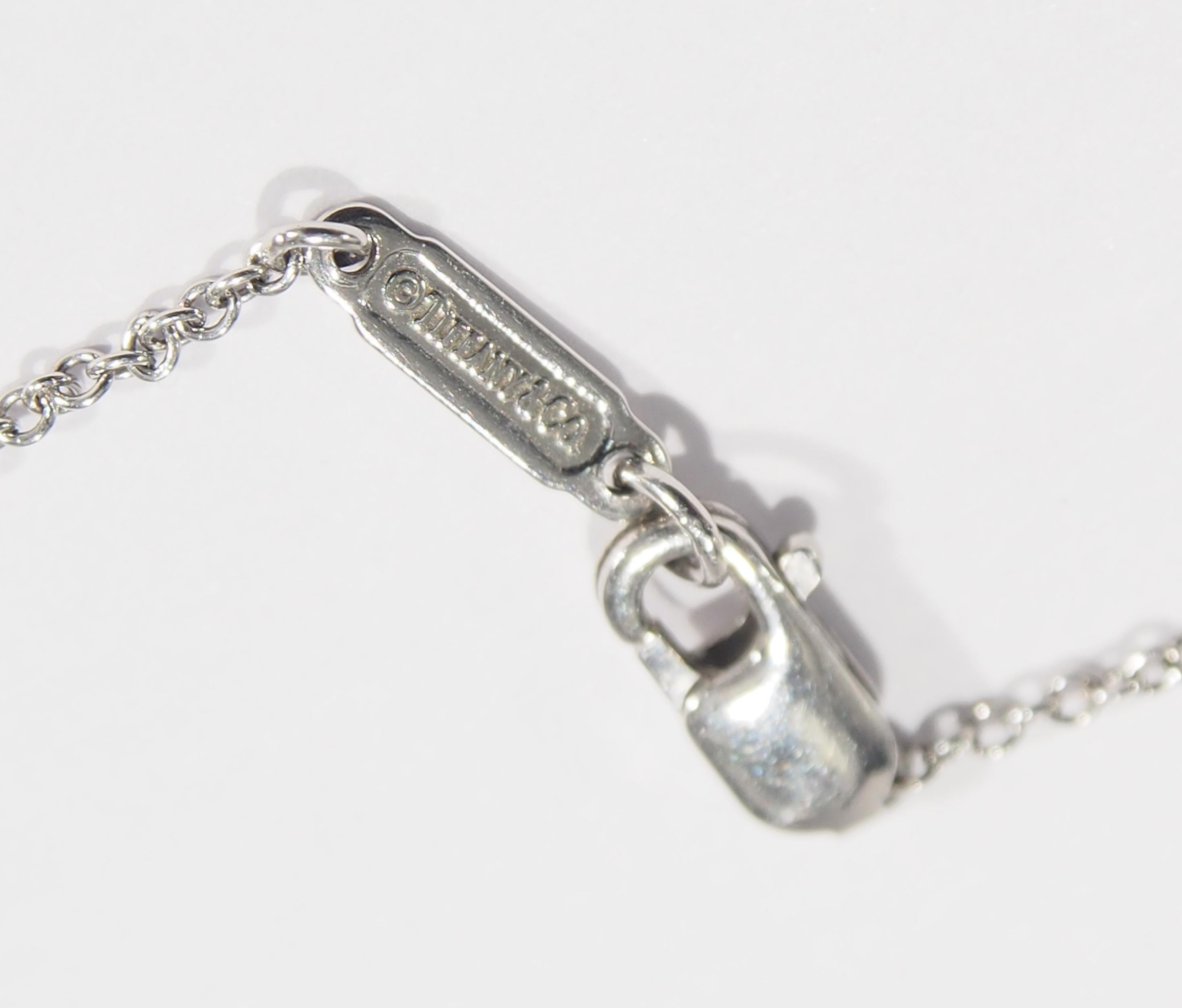 Platinum Tiffany & Co. Diamond Necklace Pendant White Large 5.00 Carat In Good Condition In Boca Raton, FL