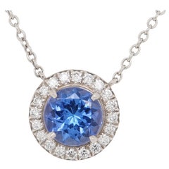 Platinum Tiffany & Co. Tanzanite Pendant White 0.70 Carat