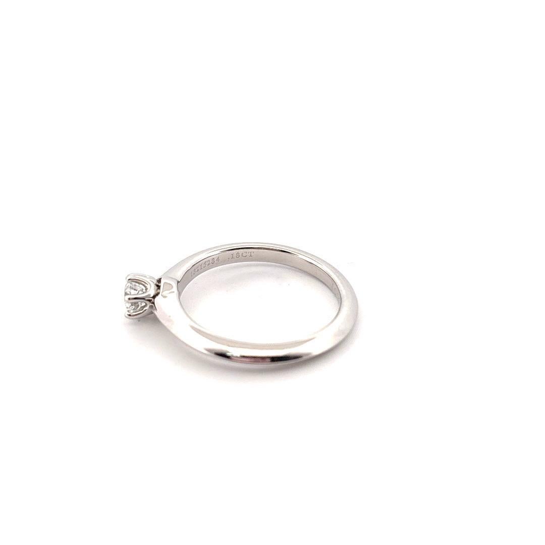 Platin Tiffany & Co. 0,18 Karat H VVS1 Diamant Verlobungsring Damen im Angebot