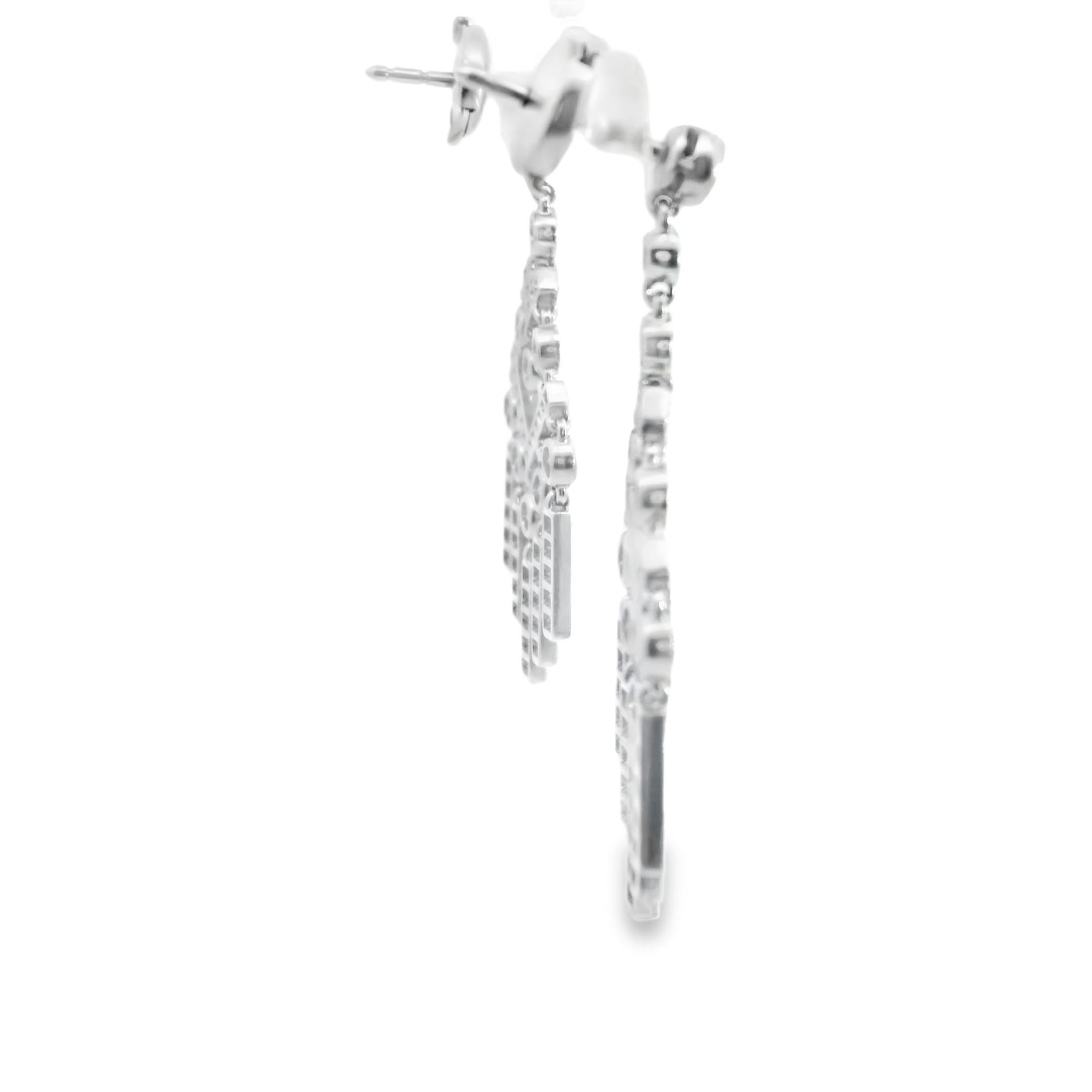 Boucles d'oreilles en platine Tiffany & Co Contemporary Dangle Diamond Jazz