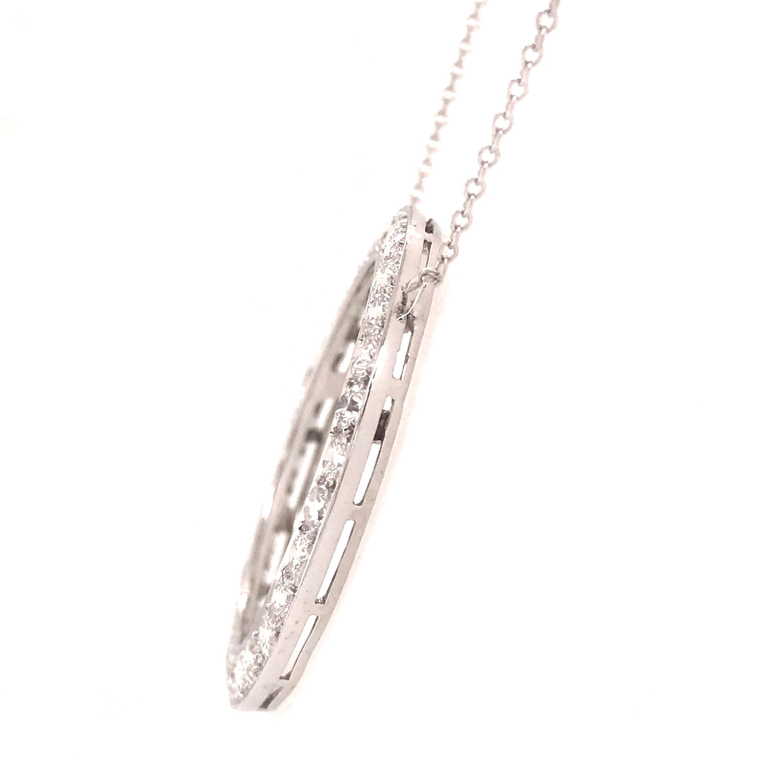 Round Cut Platinum Tiffany & Co. Diamond Circle Pendant