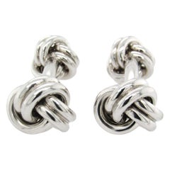 Platinum Tiffany & Co. Double Knot Barbell Cufflinks
