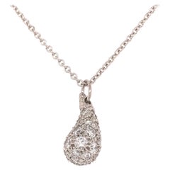 Platinum Tiffany & Co. Elsa Peretti Diamond Teardrop Necklace
