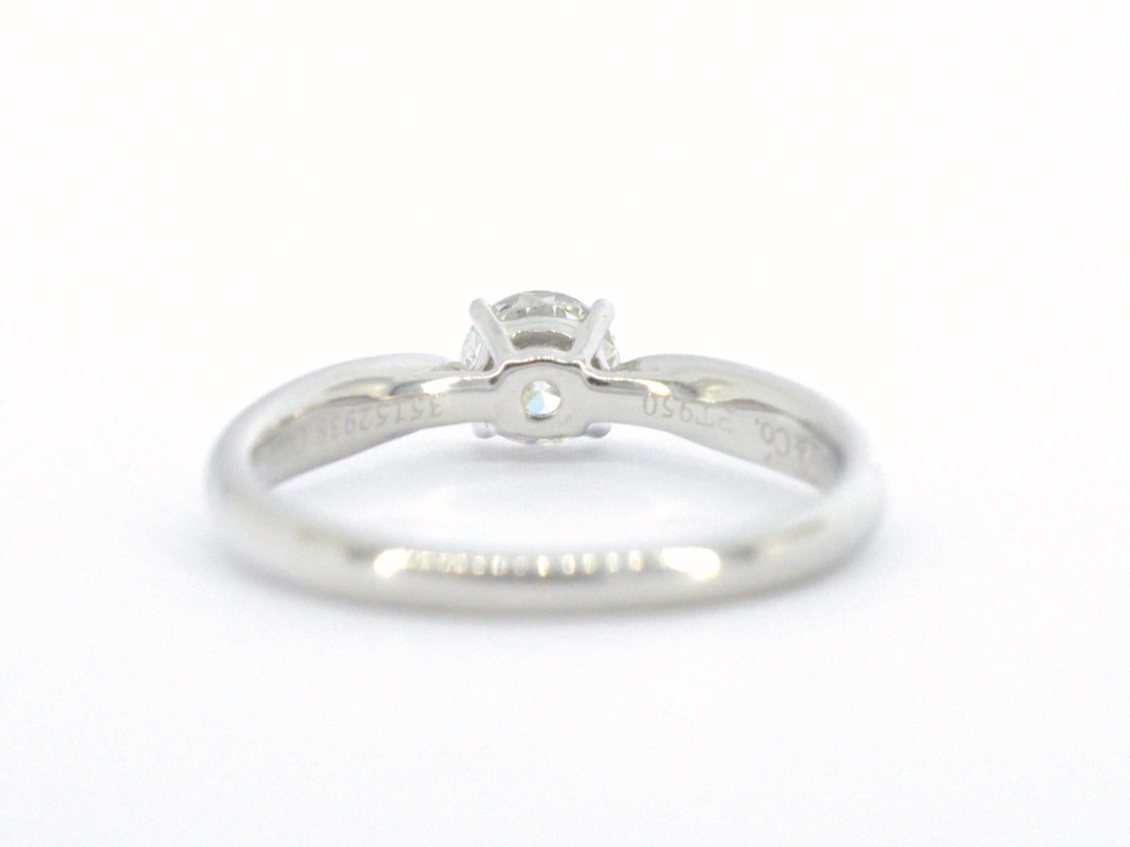 Platinum Tiffany & Co Ring For Sale 4