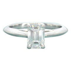 Platinum Tiffany 
Co Ring with 1.00 Carat Diamond