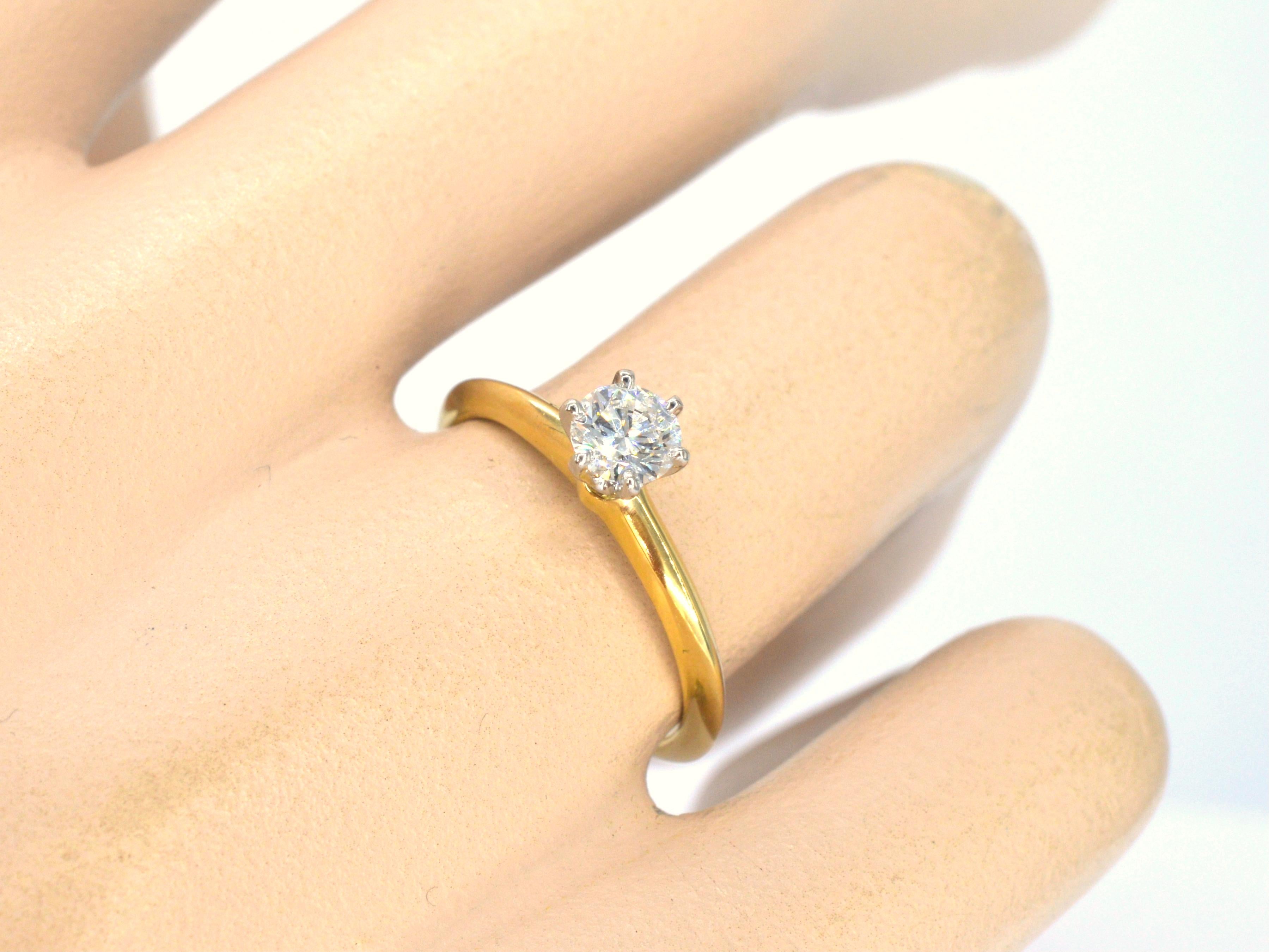 Brilliant Cut Platinum Tiffany & Co Ring with a Diamond