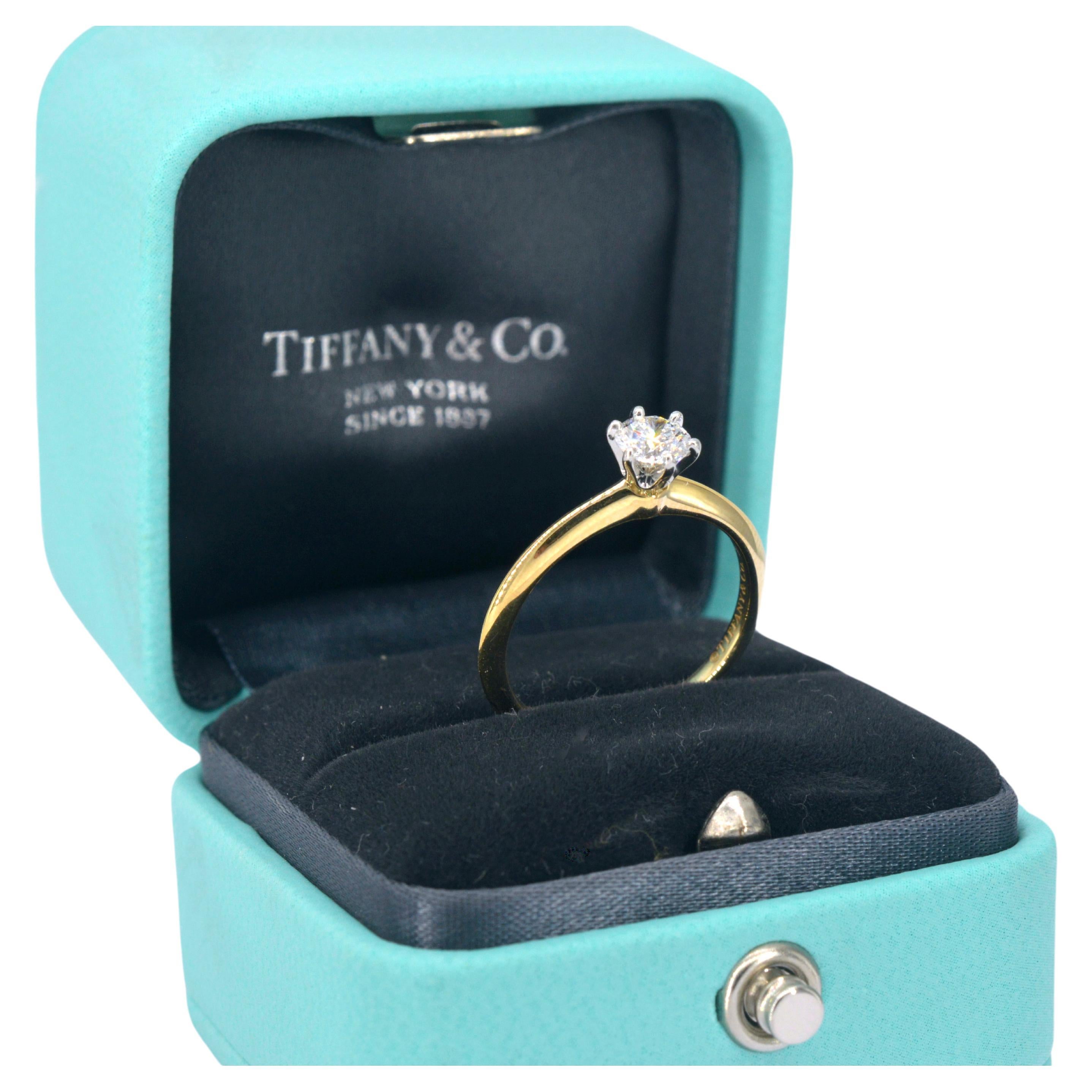 Platinum Tiffany & Co Ring with a Diamond