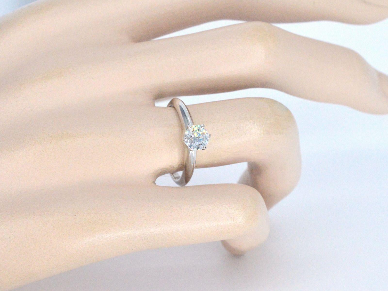 Brilliant Cut Platinum Tiffany & Co Ring with Diamond 0.71 carat