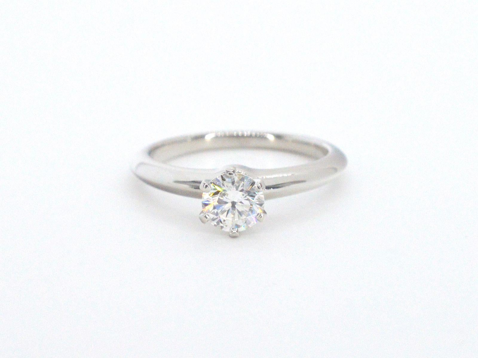 Platinum Tiffany & Co Ring with Diamond 0.71 carat 2