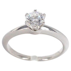 Platin Tiffany & Co Ring mit Diamant 0.71 Karat