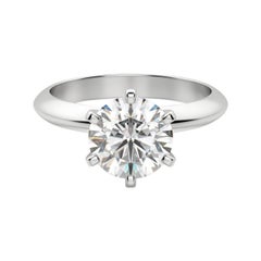 Platinum Tiffany & Co. Round Solitaire Diamond Ring