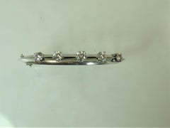 Platinum Tiffany & Co. Diamond Hinged Bangle Bracelet with Safety Chain