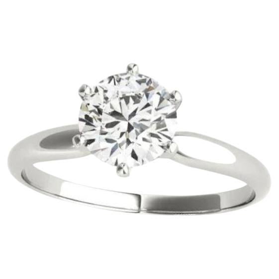 Platinum Tiffany Style Solitaire Diamond Engagement Mounting For Sale