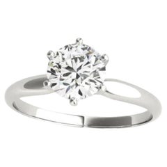 Monture de fiançailles solitaire en platine de style Tiffany avec diamant