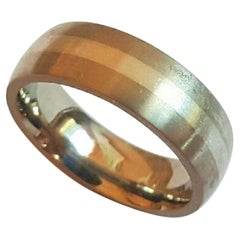 Platin Titan Herrenband, Platin Titan, 6.7 Gramm, Designer Viachi gebürstet, Größe 9