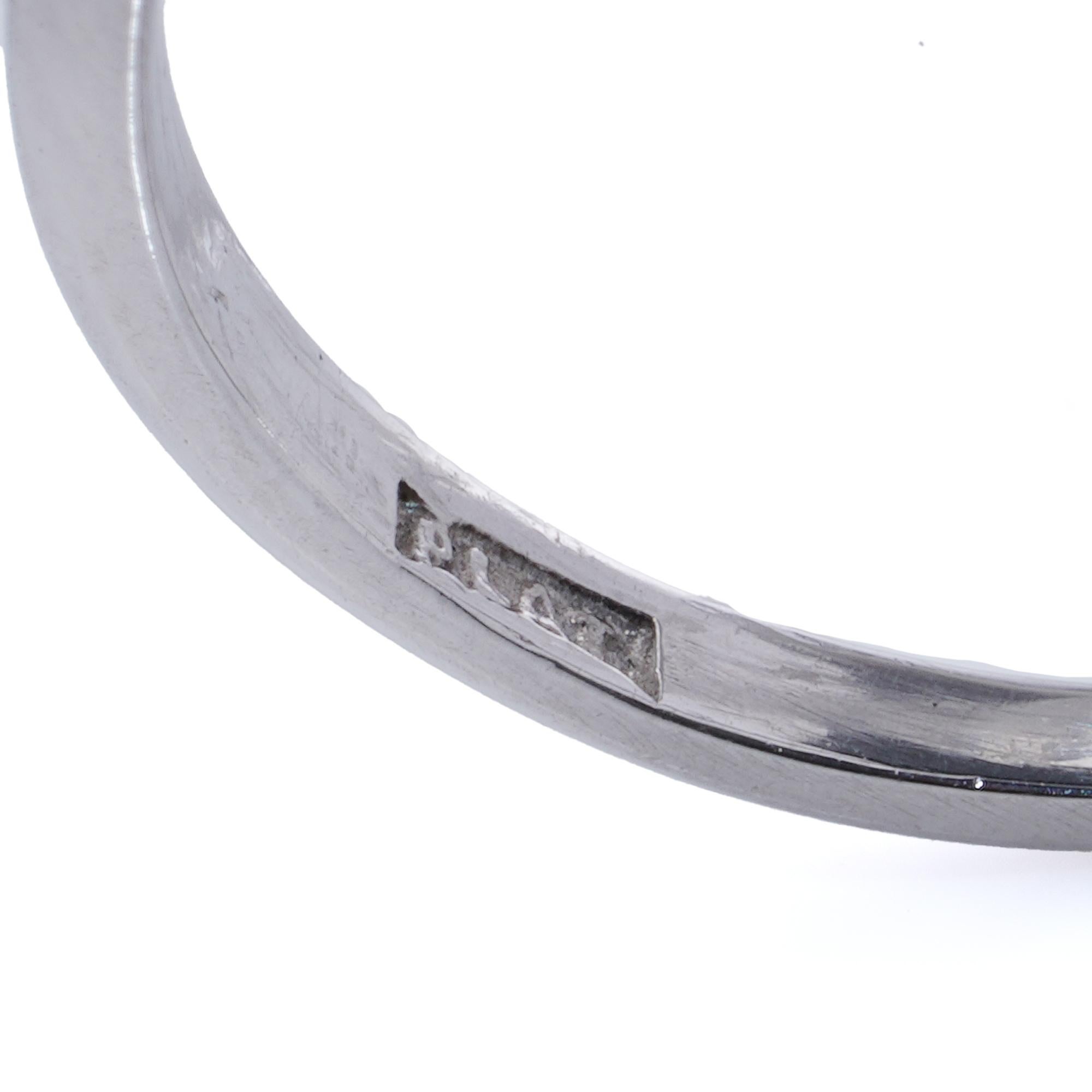 Platine Toi et Moi 2.00 ct. Bague à diamant rond de taille Brilliante en vente 2
