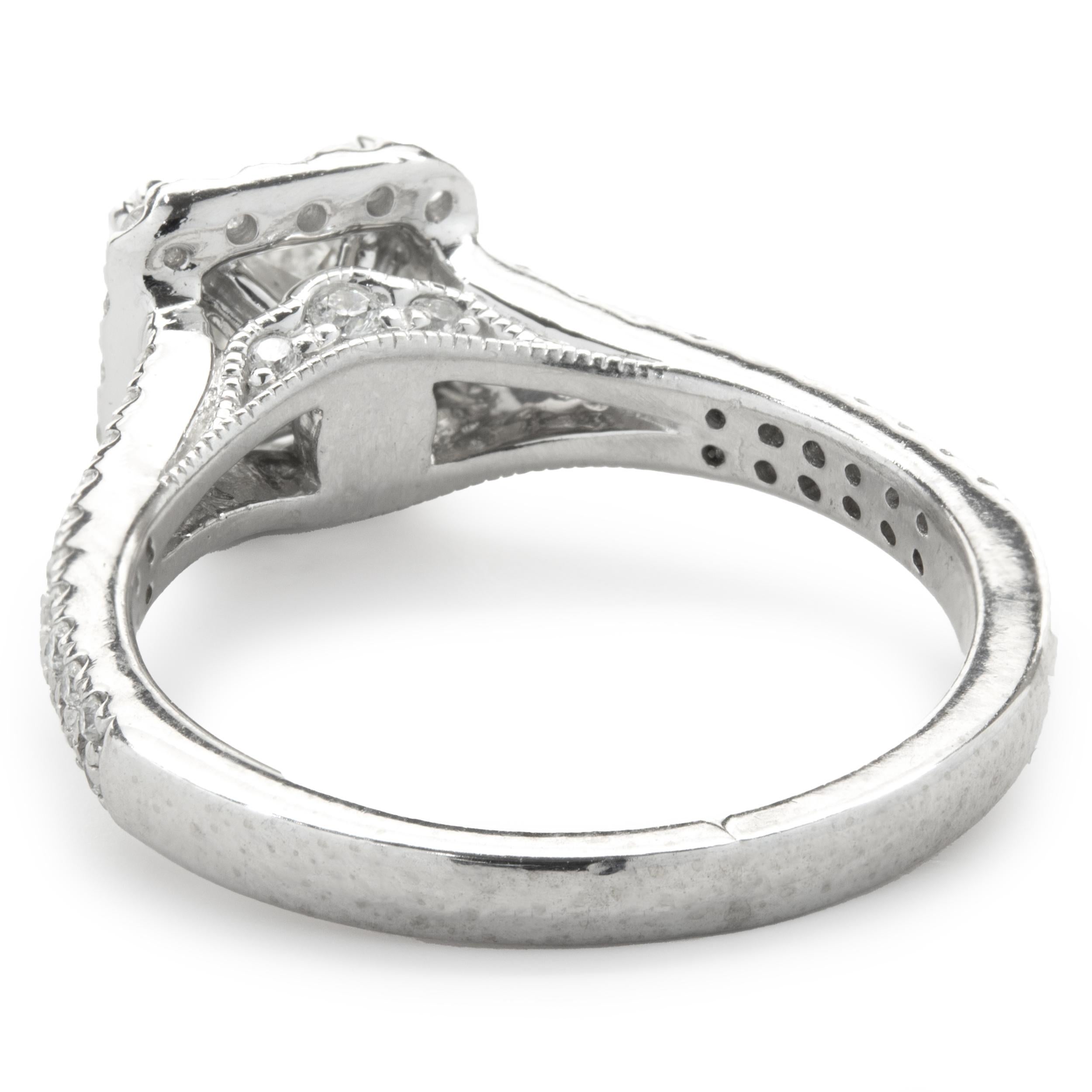 Platin Tolkowsky Ideal Cut Prinzessinnenschliff Diamant Verlobungsring im Zustand „Hervorragend“ in Scottsdale, AZ