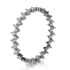 Platinum Toni Organic Design Diamond Eternity Ring '2/5 Ct. tw'