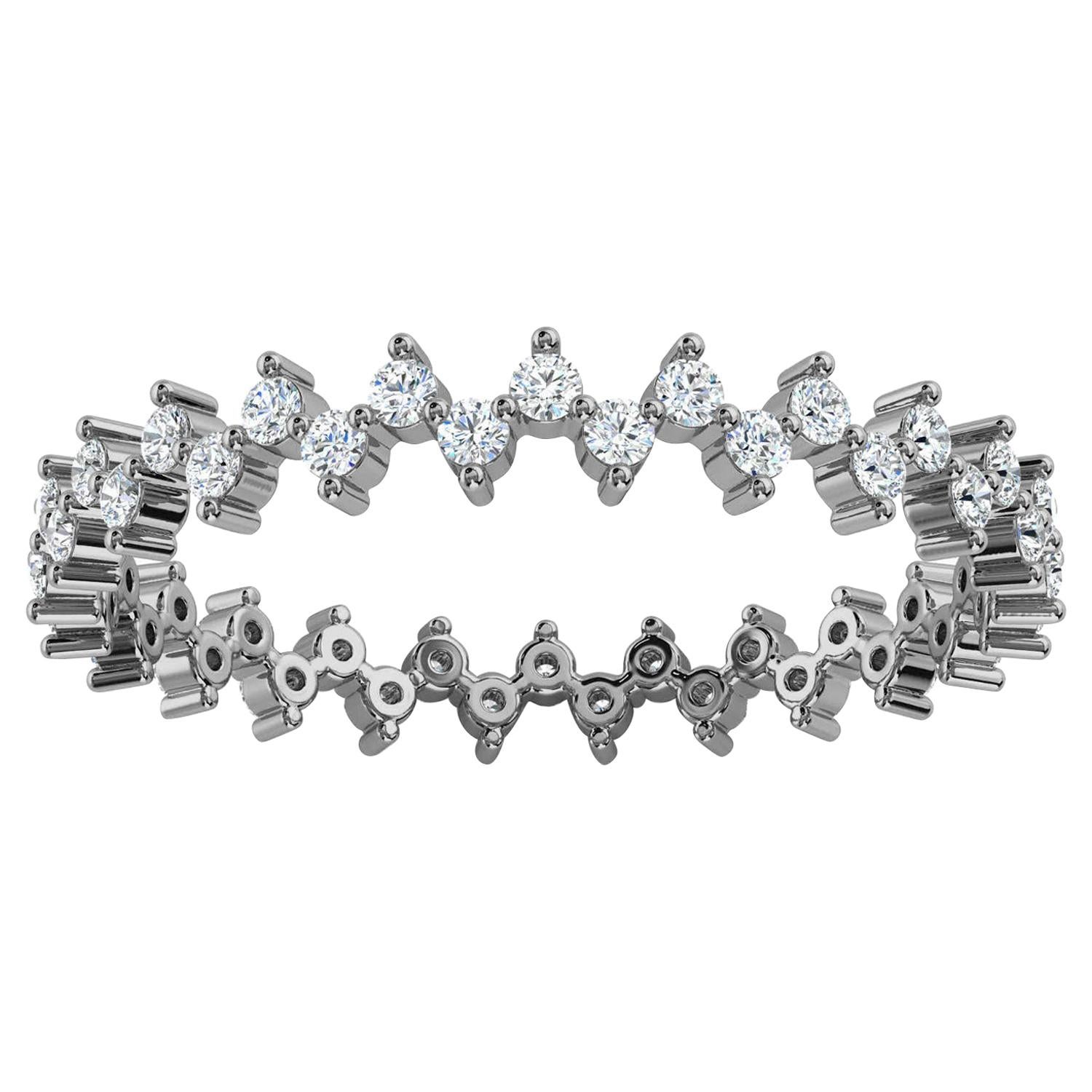 Platinum Toni Organic Design Diamond Eternity Ring '2/5 Ct. tw' For Sale