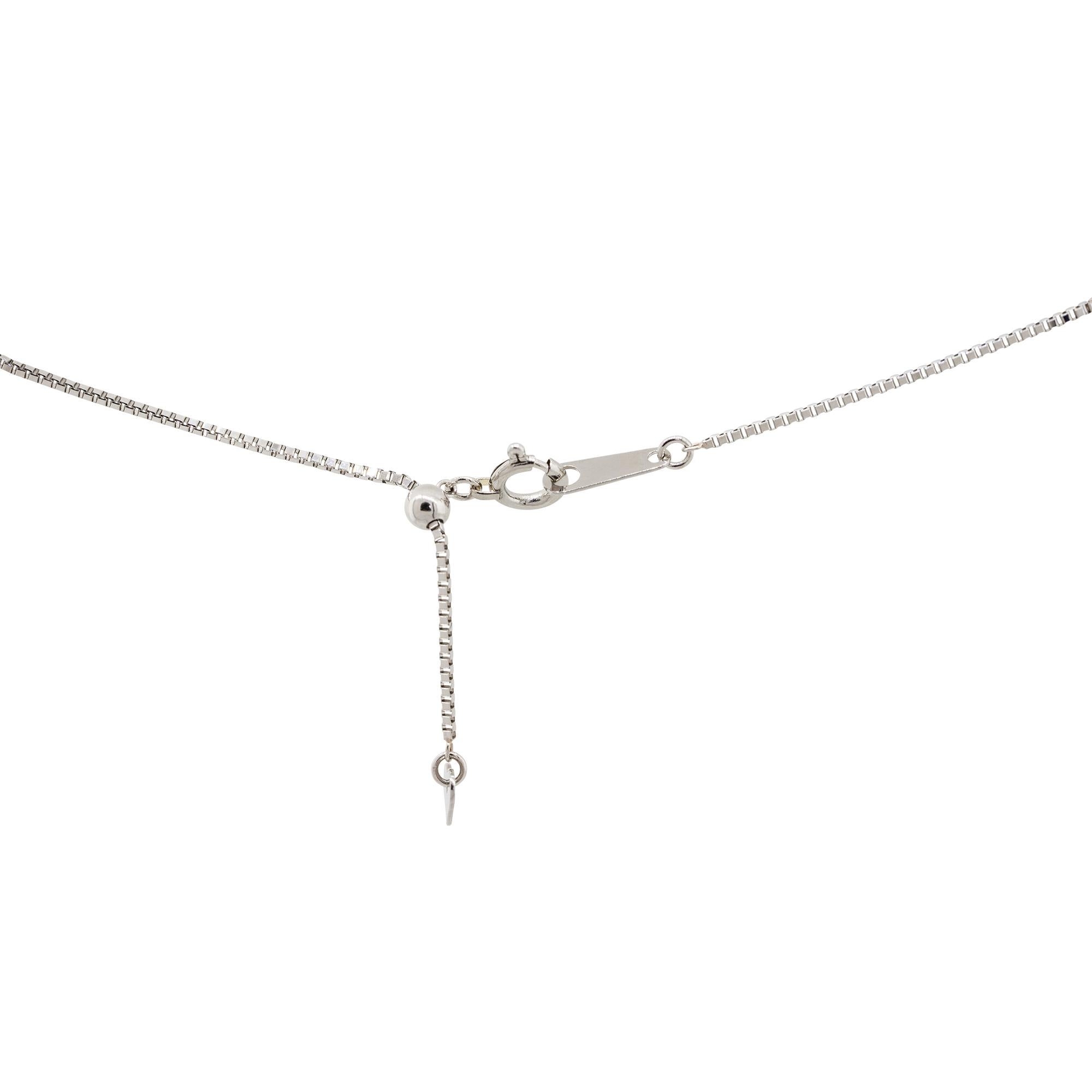 Women's or Men's Platinum Triangle Opal Diamond Pendant Necklace