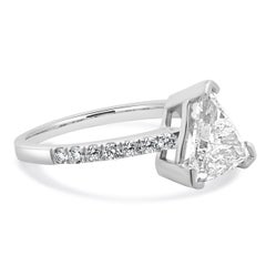 Platinum Trillion Cut Diamond Engagement Ring