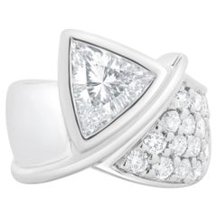 Platin Trillion Cut Diamant Verlobungsring