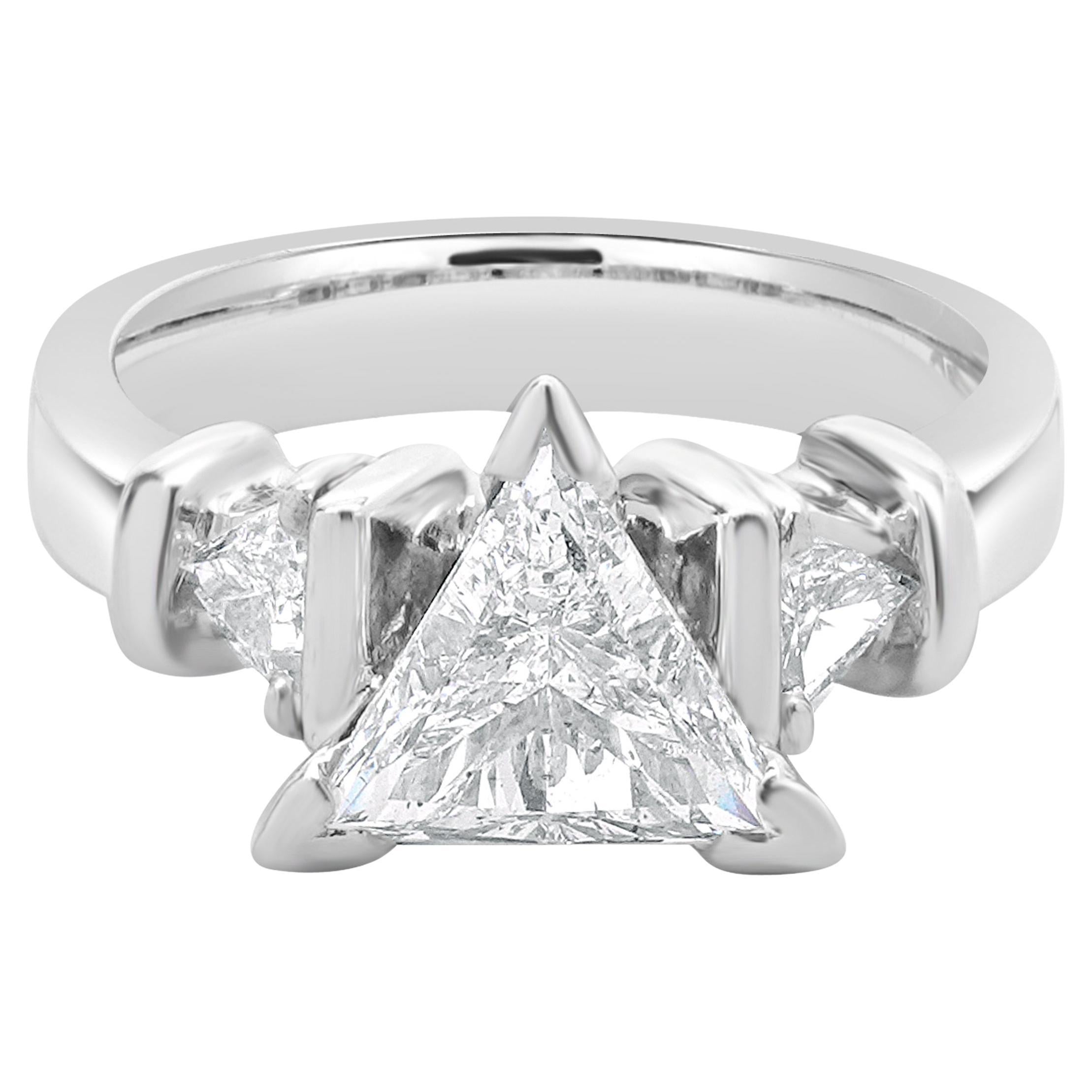 Platinum Trillion Cut Diamond Engagement Ring