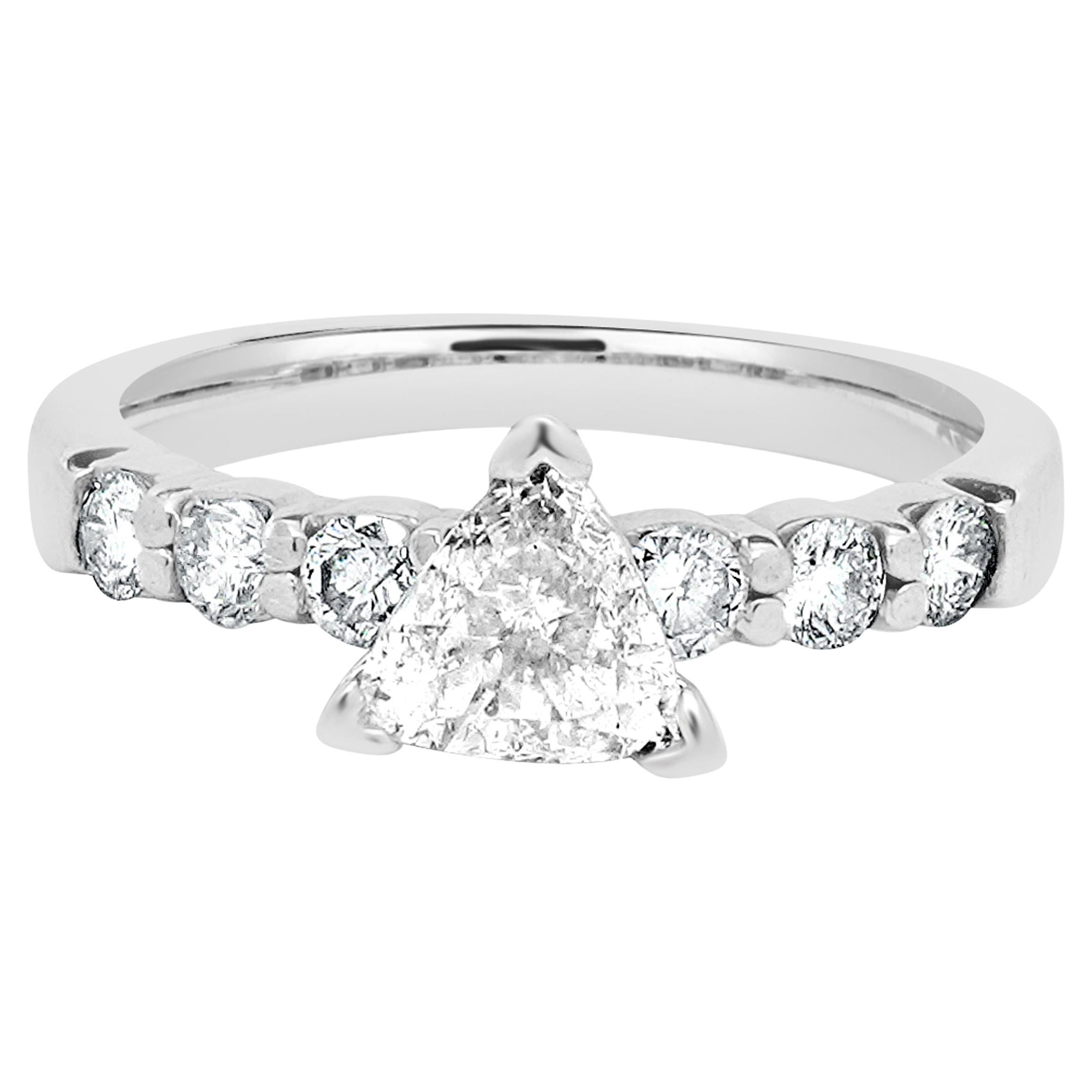 Platinum Trillion Cut Diamond Engagement Ring