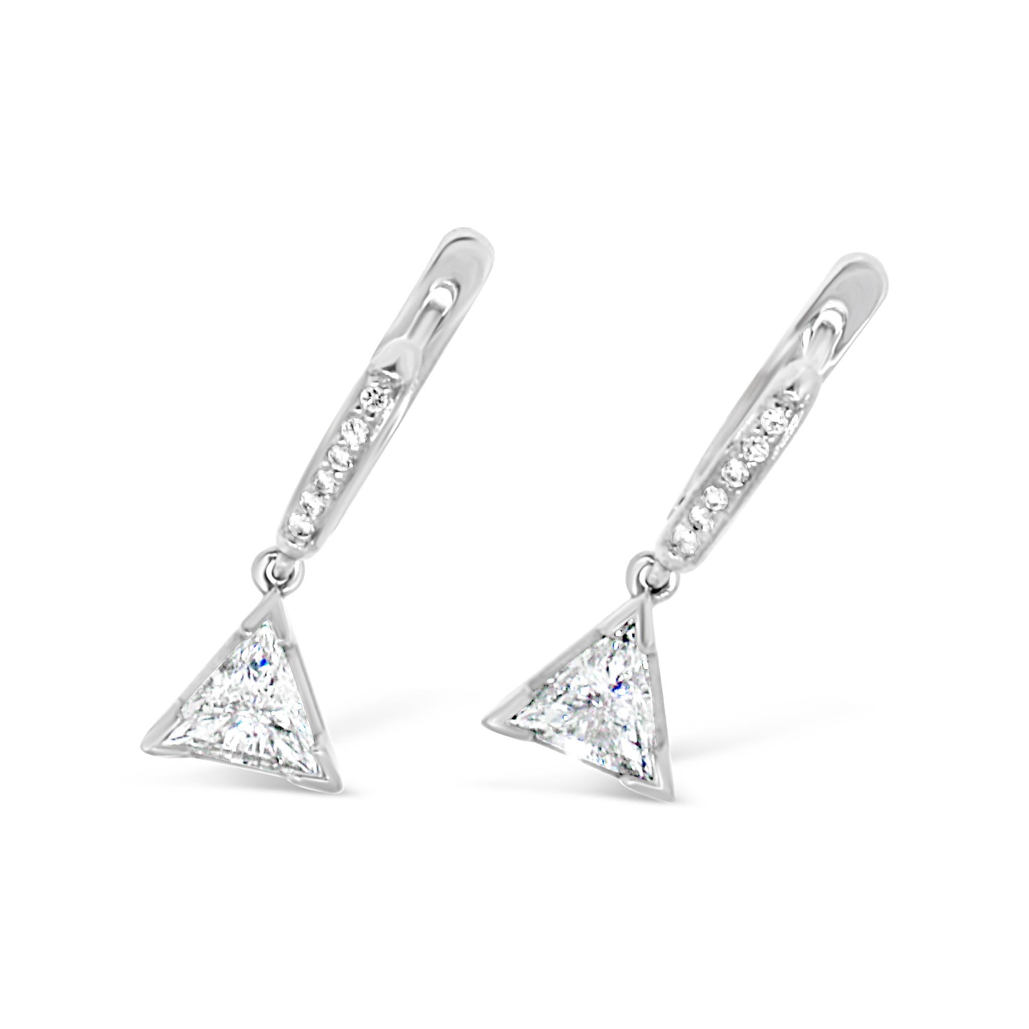 De las mujeres Pendientes Colgantes de Platino y Diamantes Trillón en venta