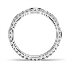 Platinum Tulip Stackable Twisted Vine Leaf Eternity Ring '1 1/4 Carat'