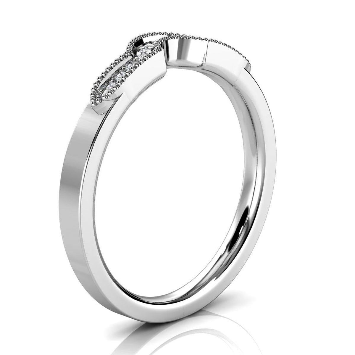 For Sale:  Platinum Turin Diamond Ring '1/10 Carat' 2
