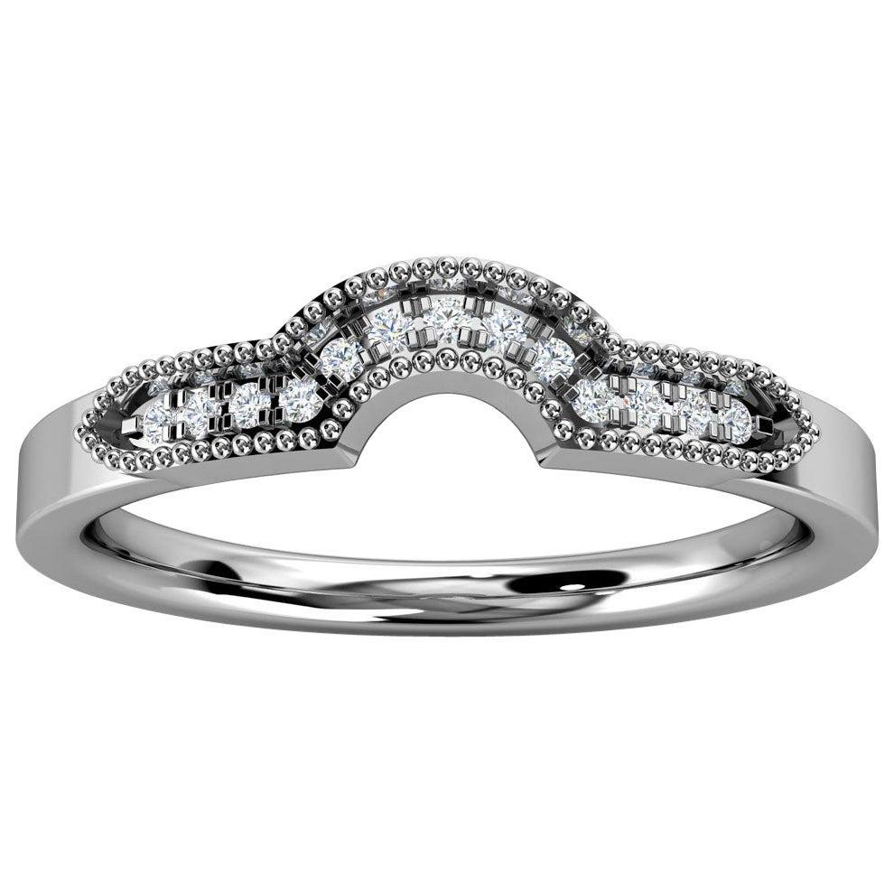 For Sale:  Platinum Turin Diamond Ring '1/10 Carat'