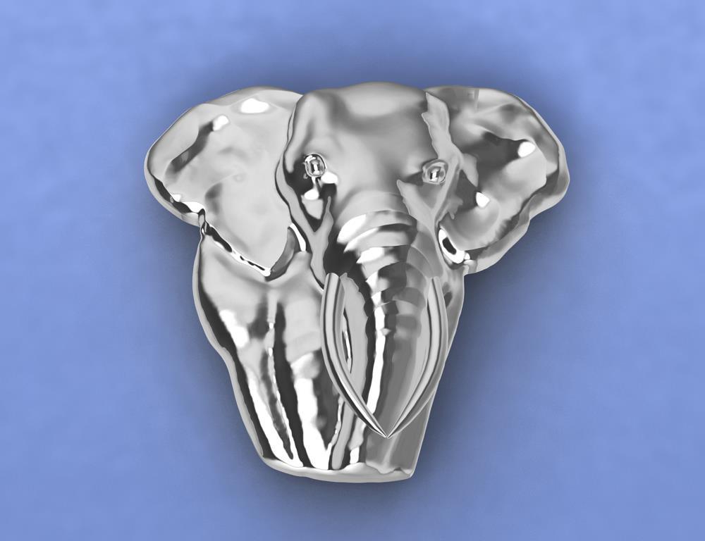 Platinum Two Tusk Elephant Cufflinks In New Condition For Sale In New York, NY