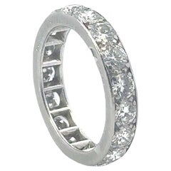 Retro Platinum Van Cleef & Arpels 1960s Diamond Eternity Ring