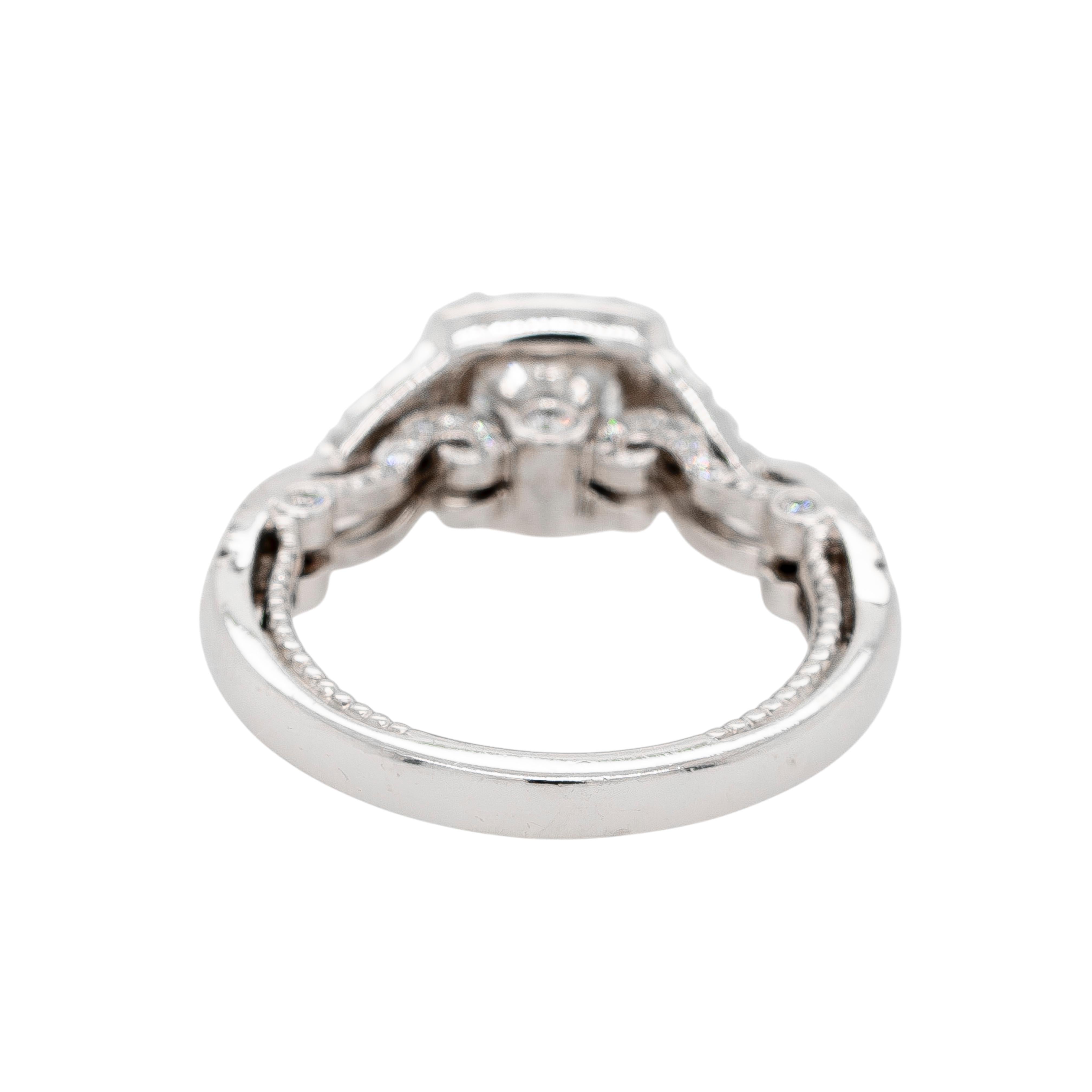 Women's or Men's Platinum Verragio Natural Round Brilliant Diamond Engagement Ring