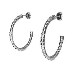 Platinum Vetebrae Hoop Earrings