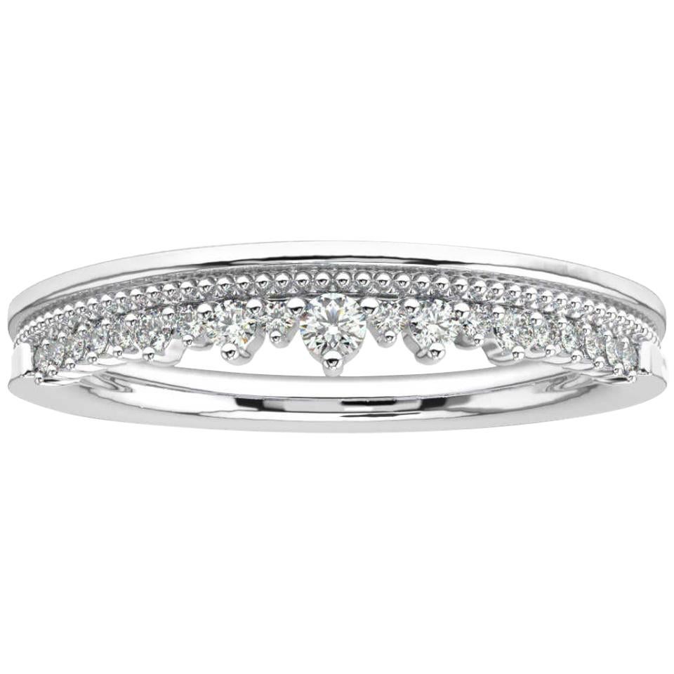 Platinum Victoria Diamond Ring '1/6 Ct. tw' For Sale