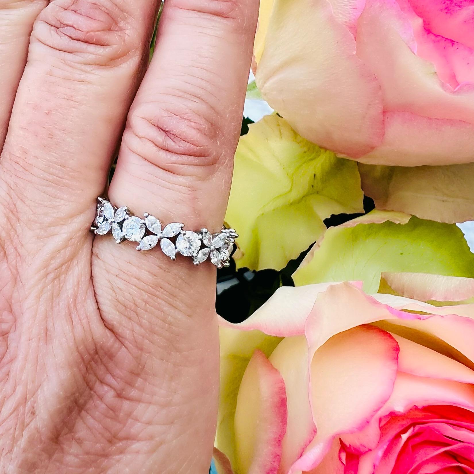 Platinum Victoria Diamond Ring by Tiffany & Co In Excellent Condition In San Francisco, CA