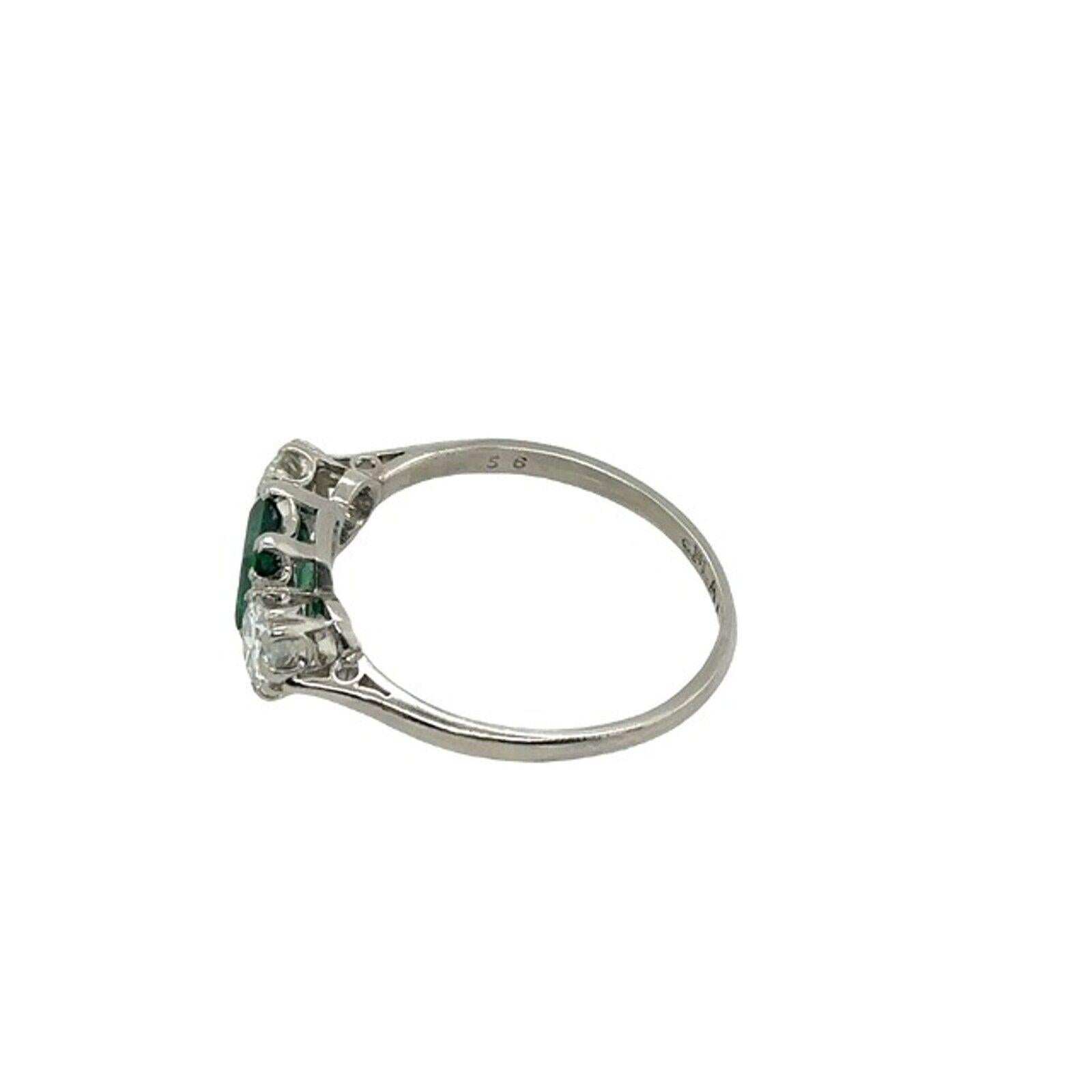 This magnificent ring is a perfect combination of elegance, luxury and simplicity. The square shape emerald at the centre with 2 matching 0.33ct each round brilliant cut Diamonds set in Platinum.

Additional Information:
Total Diamond Weight: