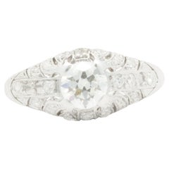 Platinum Vintage Art-Deco Diamond Engagement Ring