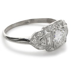 Platinum Vintage Art Deco Diamond Ring