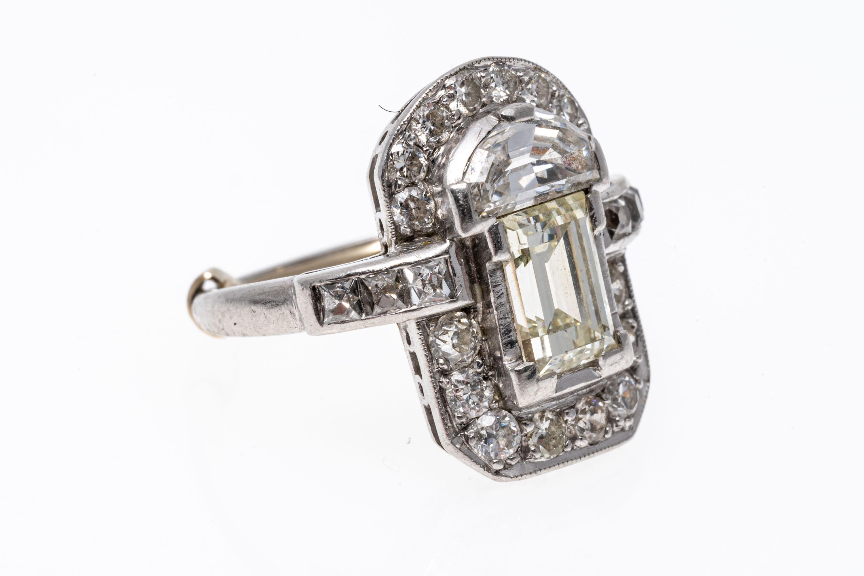 vintage style emerald cut engagement rings