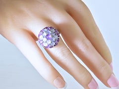 Platinum Vintage Bailey, Banks &Biddle Star Sapphire, Star Ruby and Diamond Ring