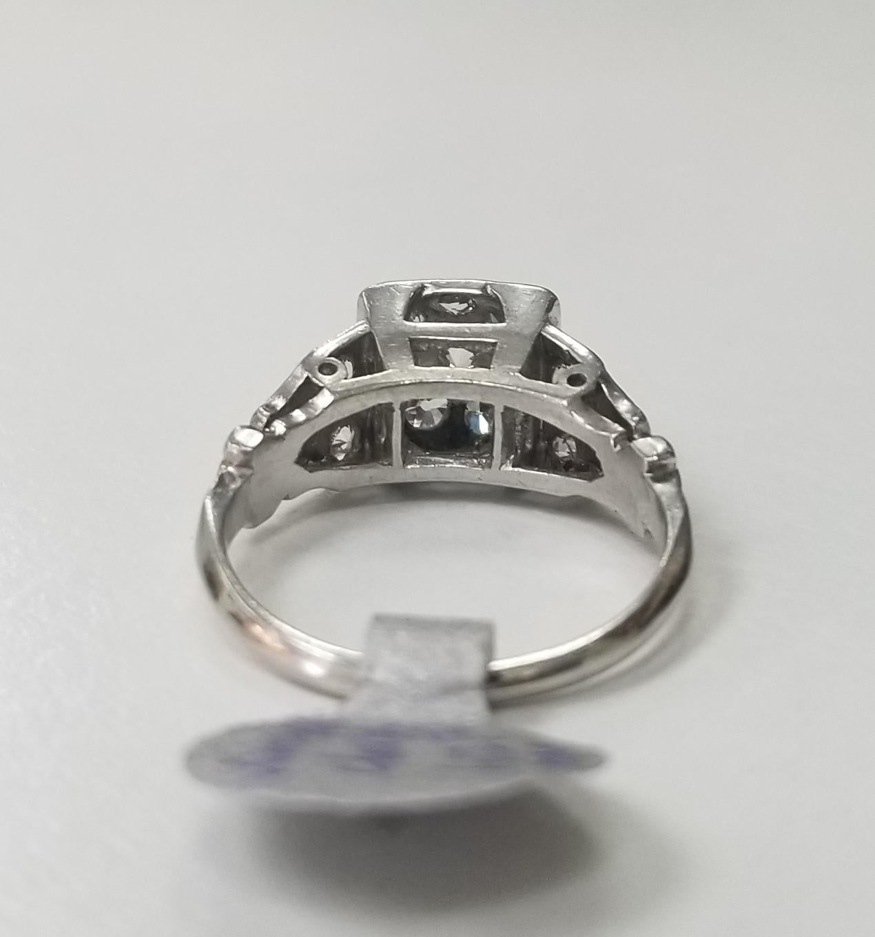 platinum cluster ring