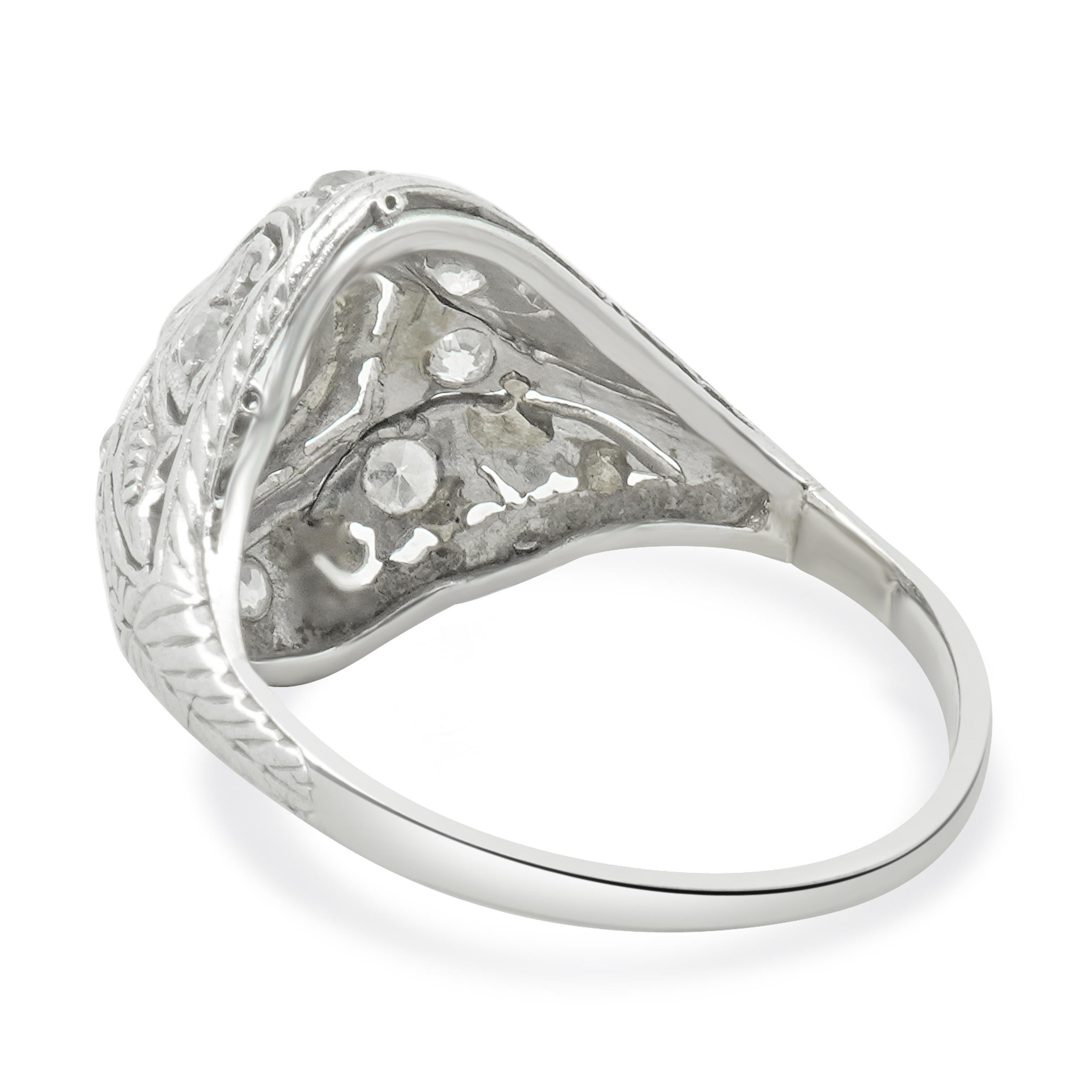 Platinum Vintage Diamond Engagement Ring im Zustand „Gut“ im Angebot in Scottsdale, AZ